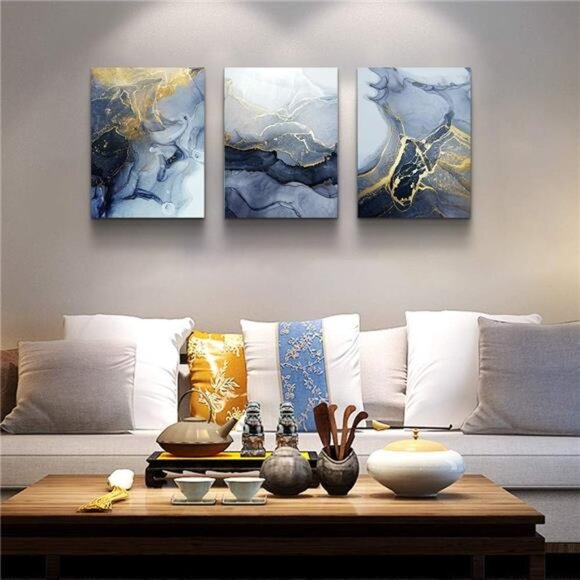 Abstract Wall Decor for Living Room Bedroom Wall Art Abstract Ink Wall Painting - Picture 3 of 7